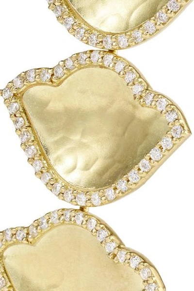 Shop Amrapali Karana Lotus 18-karat Gold Diamond Earrings