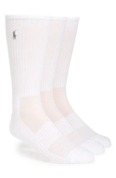 Shop Polo Ralph Lauren Tech Athletic Crew Socks In White
