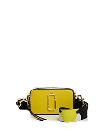 Shop Marc Jacobs Snapshot Leather Camera Bag In Sunshine Yellow/gold