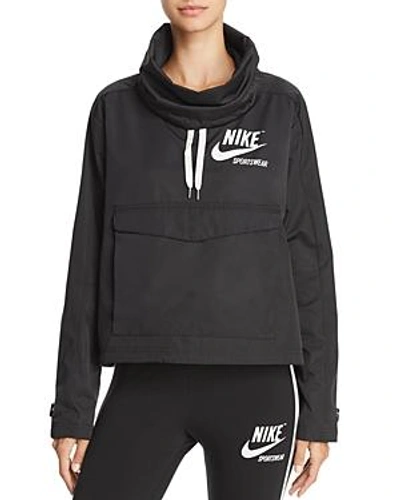 Shop Nike Archive Logo Windbreaker Jacket In Black