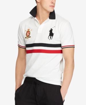 polo ralph lauren men's big pony custom slim fit mesh polo