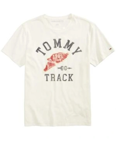 Shop Tommy Hilfiger Men's Graphic-print T-shirt In Egret