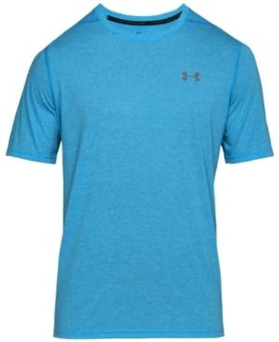 Shop Under Armour Men's Threadborne Ultra-soft Crewneck T-shirt In Canoe Blue/steel