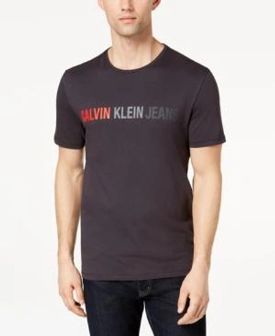 Shop Calvin Klein Jeans Est.1978 Men's Graphic Print T-shirt, Created For Macy's In Phantom
