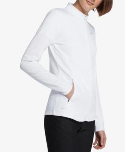 Shop Nike Dry Golf Jacket In White