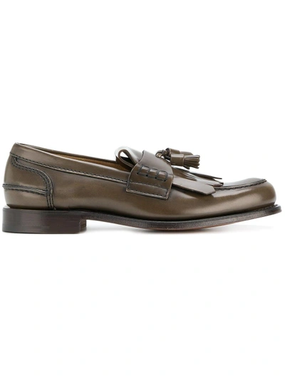 Shop Church's Fringe Loafers In Brown