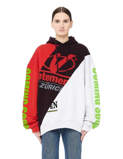 Shop Vetements Women's Printed Cotton Hoodie In Multicolor