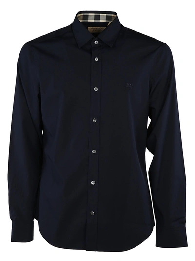 Shop Burberry Classic Shirt In Navy