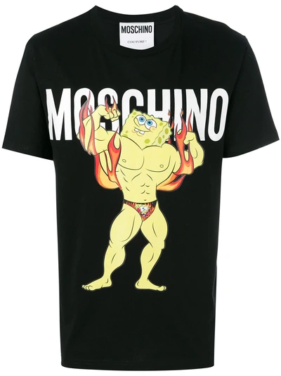 Shop Moschino Spongebob Logo T-shirt