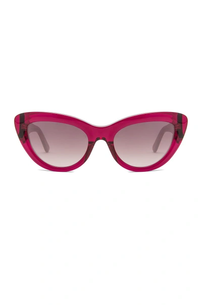 Shop Balenciaga Cat Eye Sunglasses In Red