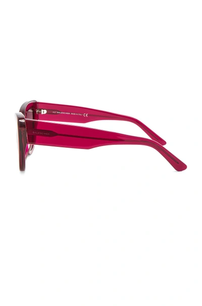 Shop Balenciaga Cat Eye Sunglasses In Red