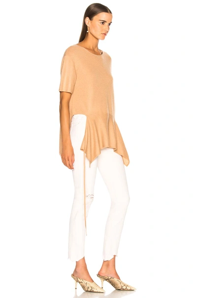 Shop Soyer Chloe Cashmere Tie Tee In Nude