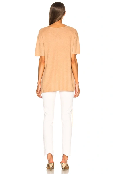 Shop Soyer Chloe Cashmere Tie Tee In Nude
