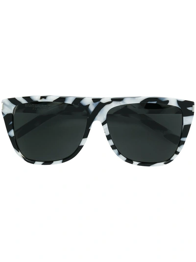 Shop Saint Laurent Eyewear Sl 1 Sunglasses - White
