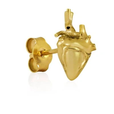 Strange Fruit Heart Studs Gold