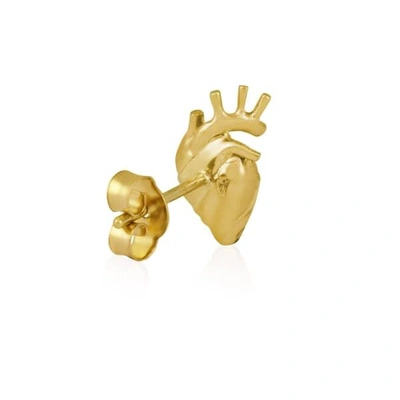 Strange Fruit Heart Studs Gold
