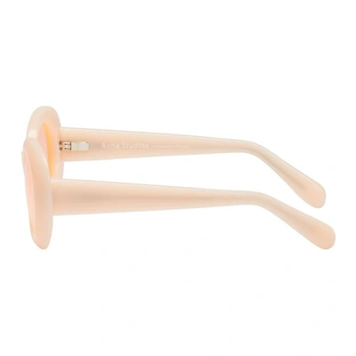 Shop Acne Studios Pink Mustang Sunglasses In Pink/fluo