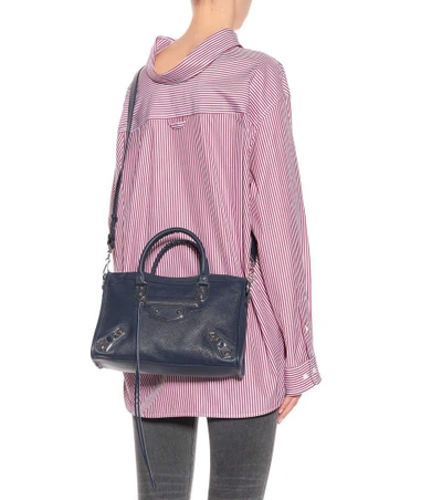 Shop Balenciaga Classic Metallic Edge Small City Leather Shoulder Bag In Female