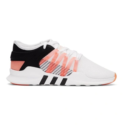 ADIDAS ORIGINALS WHITE AND BLACK QT RACING ADV SNEAKERS