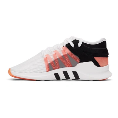 ADIDAS ORIGINALS WHITE AND BLACK QT RACING ADV SNEAKERS