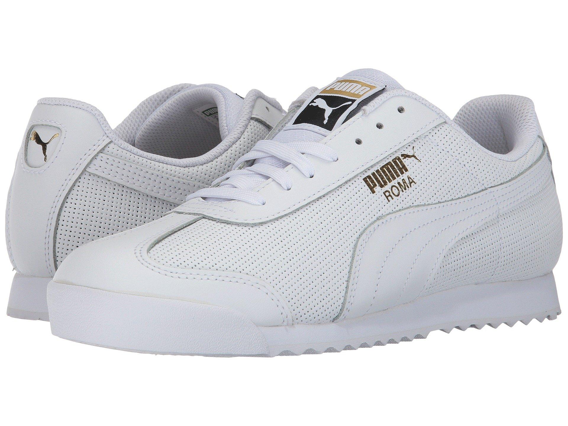 Puma Roma Classic Perf In White/ Team 