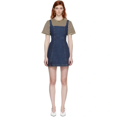 Shop Alexa Chung Blue Denim Mini Dress