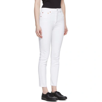 Shop Re/done White Originals Cropped Jeans