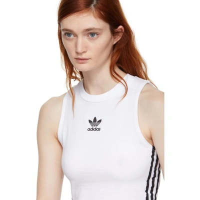 Shop Adidas Originals White Cropped Tank Top
