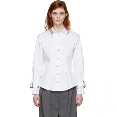 Shop Opening Ceremony White Sateen Belt Cuff Shirt In 1000 White