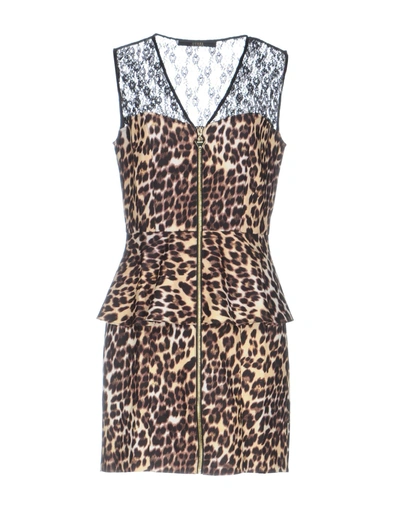 Shop Guess Short Dresses In Brown
