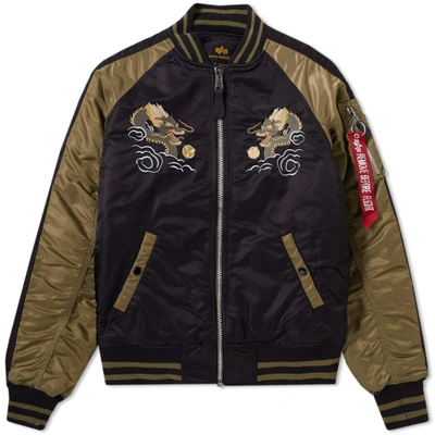 Alpha Industries Japan Dragon Jacket In Black | ModeSens