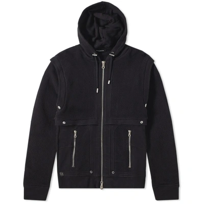 Shop Balmain Hooded Jacket In Black