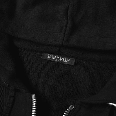 Shop Balmain Hooded Jacket In Black