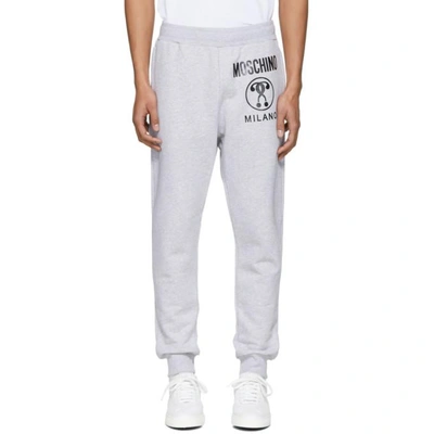 Shop Moschino Grey Logo Lounge Pants In A1485 Grey