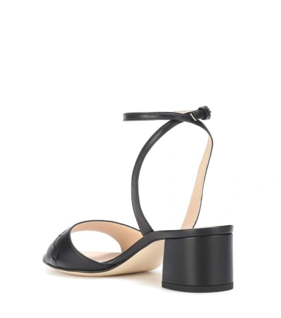 Shop Bottega Veneta Intrecciato Leather Sandals In Black