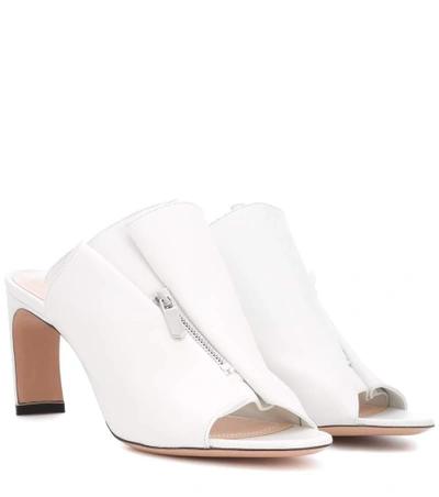 Shop Nicholas Kirkwood Kristen Leather Sandals In White