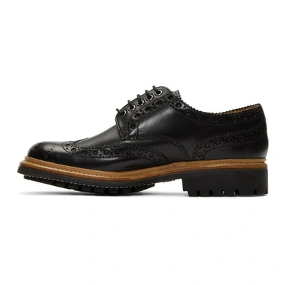 Shop Grenson Black Archie Brogues