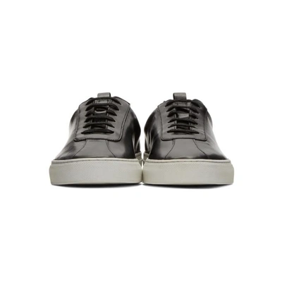Shop Grenson Black Leather Sneakers