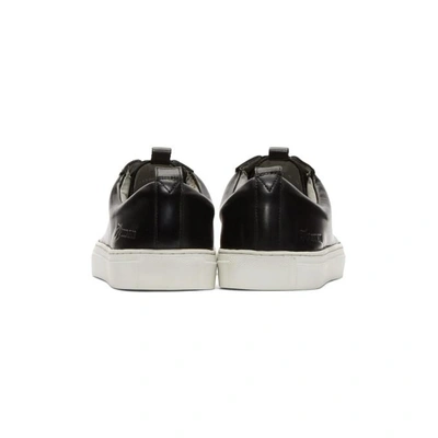 Shop Grenson Black Leather Trainers