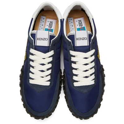 Shop Kenzo Navy  Move Sneakers In Navy Blue