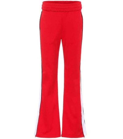 Shop Off-white Flared Sweatpants In Red