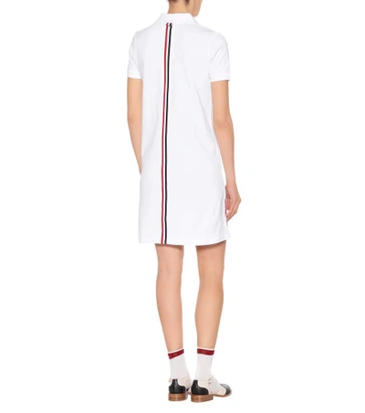 Shop Thom Browne Cotton Polo Dress In White