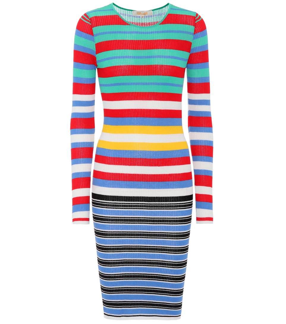 dvf striped dress