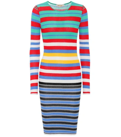Shop Diane Von Furstenberg Striped Sweater Dress In Multicoloured