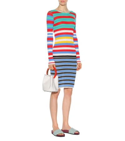 Shop Diane Von Furstenberg Striped Sweater Dress In Multicoloured