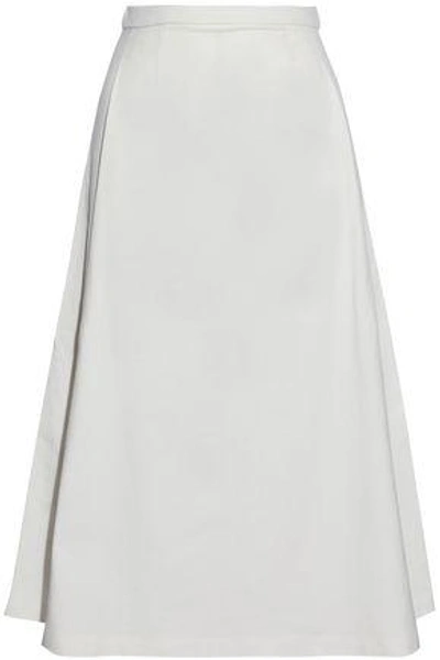 Shop Alexander Wang T Woman Flared Cotton Midi Skirt White