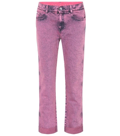 Shop Stella Mccartney Cropped Skinny Jeans In Pink