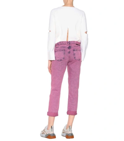 Shop Stella Mccartney Cropped Skinny Jeans In Pink