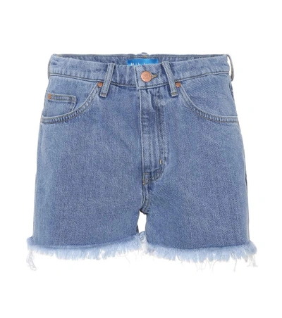 Shop M.i.h. Jeans Halsy Cut Off Denim Shorts In Blue