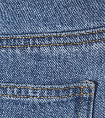 Shop M.i.h. Jeans Halsy Cut Off Denim Shorts In Blue